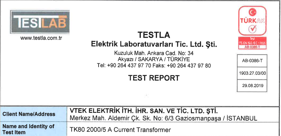 TK 80 Current Transformer